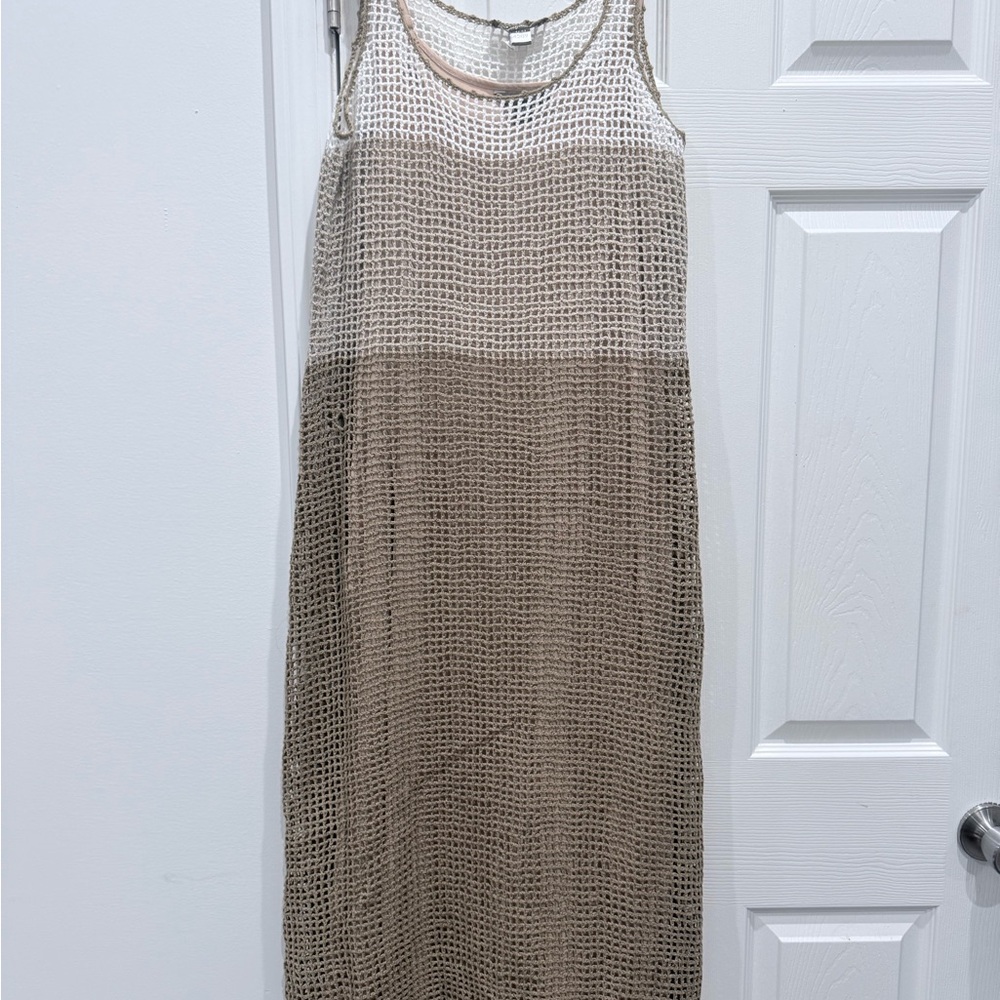 Tommy Bahama Beige and Brown Midi Dress